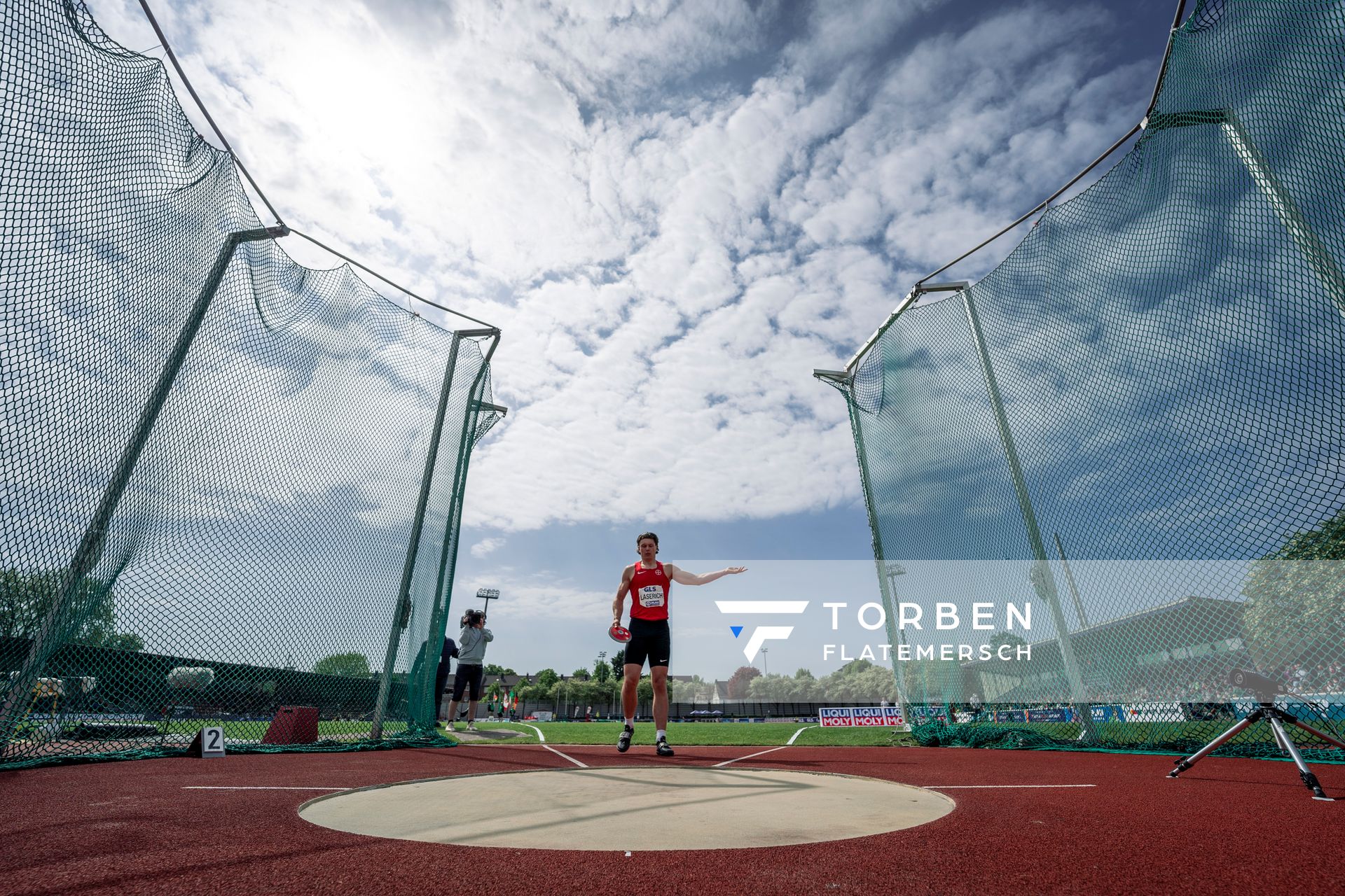Nils Laserich (TSV Bayer 04 Leverkusen) beim Diskuswurf am 08.05.2022 beim Stadtwerke Ratingen Mehrkampf-Meeting 2022 in Ratingen
